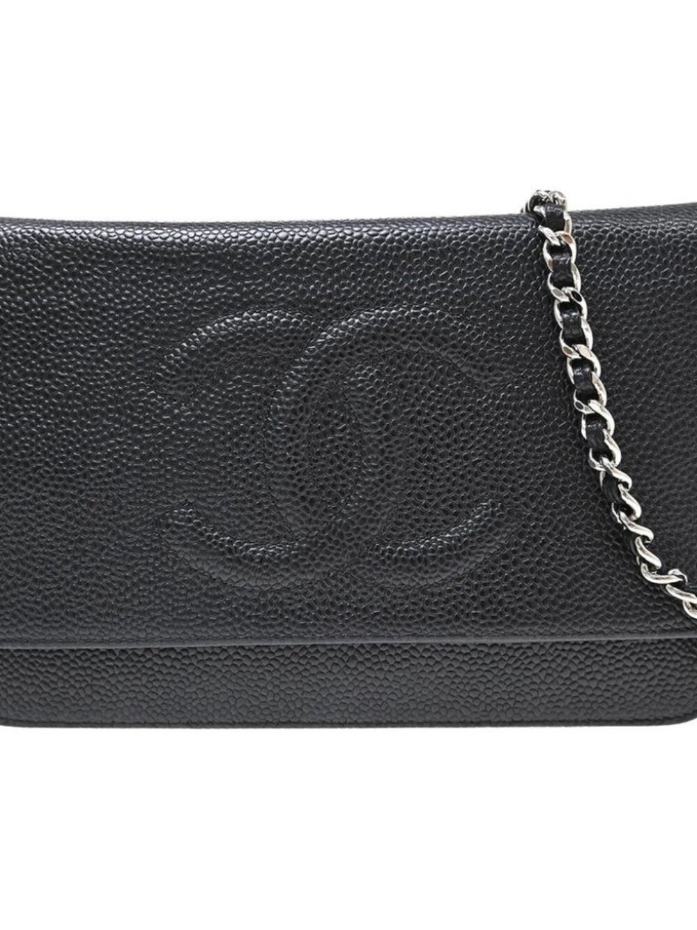 Chanel Black Calfskin Timeless WOC Wallet on Chain Shoulder Bag